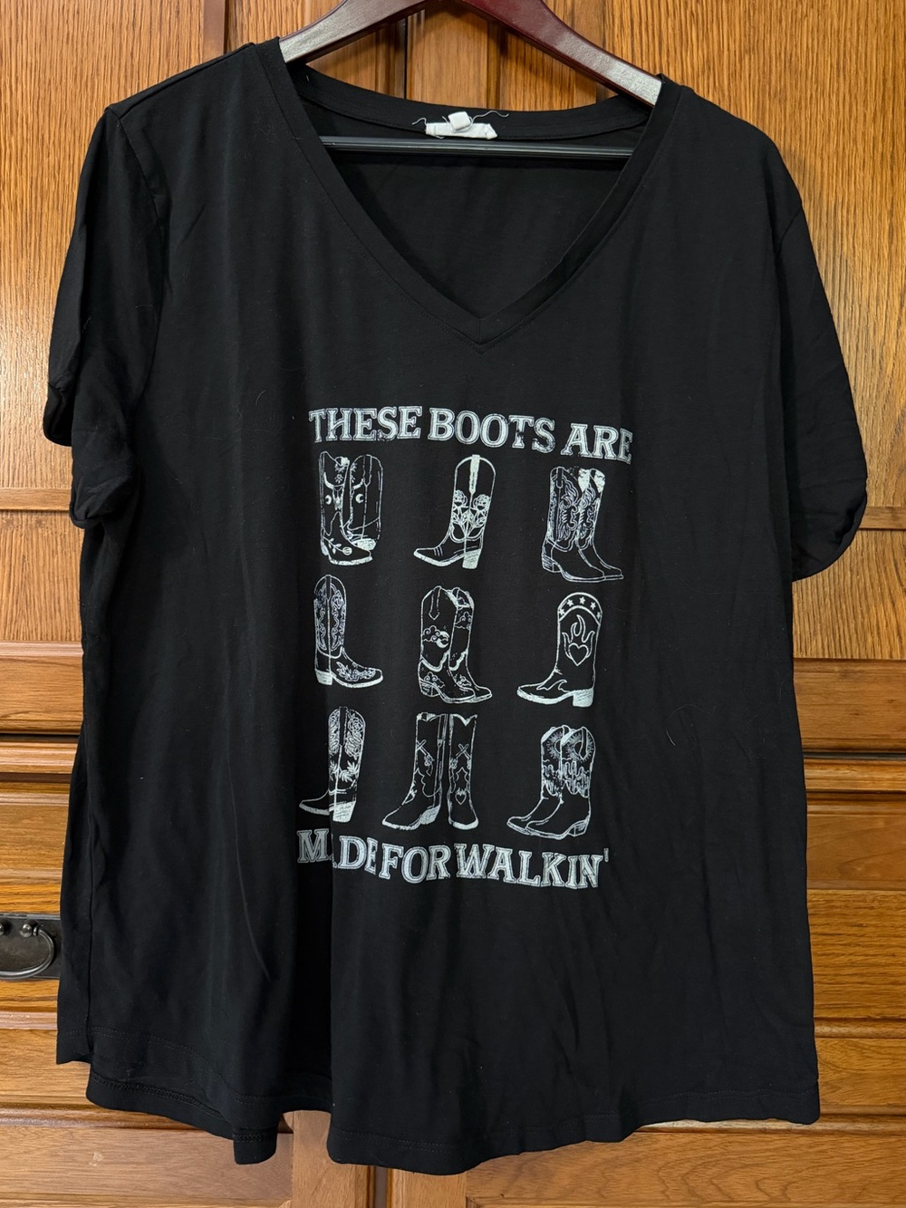 Maurices These Boots Were Made For Walkin’ Country Music V-Neck Tee Concert